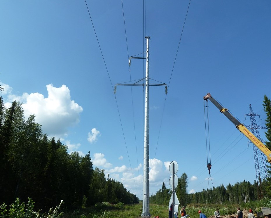 Оцинкованные опоры ЛЭП в Казани