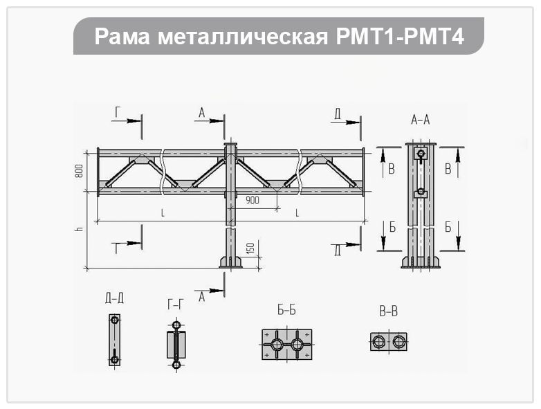 Рамы металлические РМТ1-РМТ4